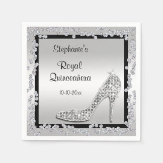 キンセ王室のーニェラシルバージュエルスティレット スタンダードカクテルナプキン