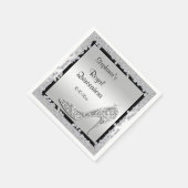 キンセ王室のーニェラシルバージュエルスティレット スタンダードカクテルナプキン (角)