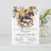 キンセ素朴ースペインのニエラミスカンス女性のカーボーイ 招待状 (スタンド正面)