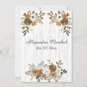 キンセ素朴ースペインのニエラミスカンス女性のカーボーイ 招待状 (裏面)