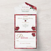 キンセ赤と白ーニェラ手頃招待状 オールインワン招待状 (内側)