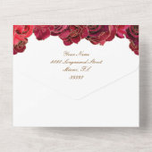 キンセ赤と白ーニェラ手頃招待状 オールインワン招待状 (裏面)