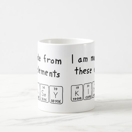 キンゼーの定期的なテーブル名mag コーヒーマグカップ (中央)