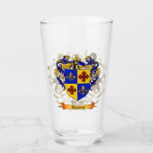 キンタナパーソナライズされた名札アームズグラス タンブラーグラス (正面)