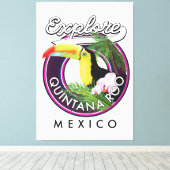 キンタナロオルボックスビーチメキシコ。 キャンバスプリント (インサイチュ (ウッドフロア))