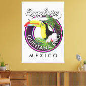 キンタナロオルボックスビーチメキシコ。 キャンバスプリント (インサイチュ (リビング))