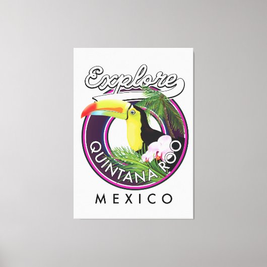 キンタナロオルボックスビーチメキシコ。 キャンバスプリント (正面)