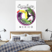 キンタナロオルボックスビーチメキシコ。 キャンバスプリント (インサイチュ (寝室))