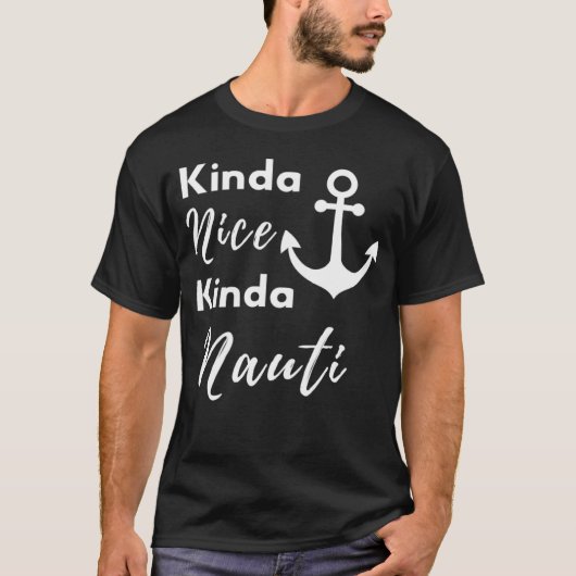 キンダニースキンダナウティいかり航海のセーリングサイ Tシャツ (正面)
