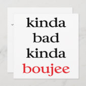 キンダバッドキンダブジー 招待状 (正面/裏面)