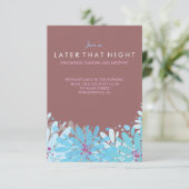 キンダブルーフラワーズバルミツワーパーティーカード 招待状 (スタンド正面)