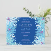 キンダブルーフラワーズバーバルミツワー招待状 招待状 (スタンド正面)