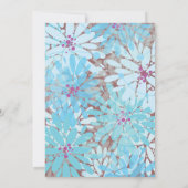 キンダブルーフラワーズバーバルミツワー招待状 招待状 (裏面)