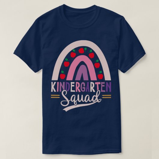 キンダーガーテンスクアードレインボーティー新学期 Tシャツ (デザイン正面)