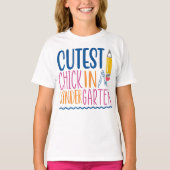 キンダーガーテン新学期で最も可愛い女 Tシャツ (正面)