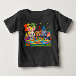 キンダーガーテン カティーズ - ABC アニマル フレンズ ベビーTシャツ