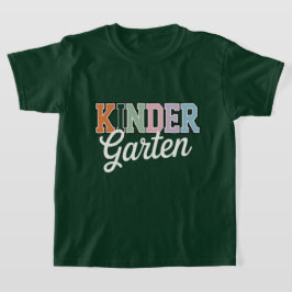 キンダーガーデン – カラフルな新学期デザイン Tシャツ