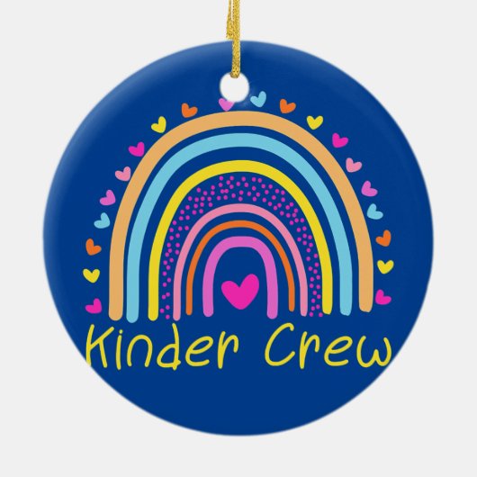 キンダークルー幼稚園先生レインボーハート セラミックオーナメント (裏面)