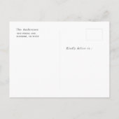 キンダーグラッドマガジンネオンピンク写真卒業 案内ポストカード (裏面)