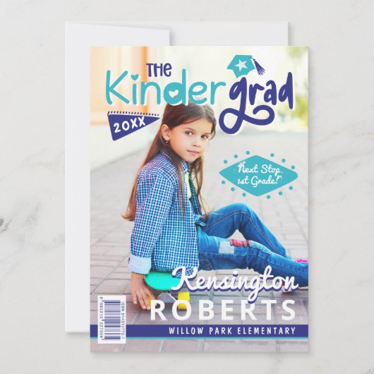 キンダーグラードおもしろい幼稚園フォトマガジンカバー 案内状 (正面)