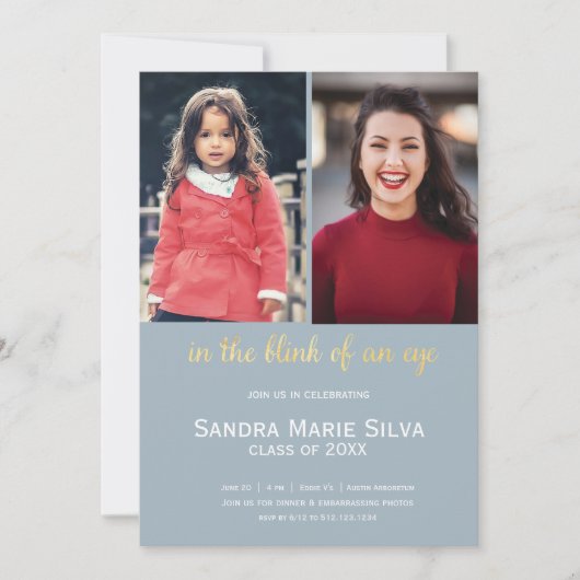 キンダーシニアフォト卒業パーティー招待状 招待状 (正面)