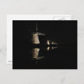 キンダーディクのはがきで照らされた風車 ポストカード (正面/裏面)