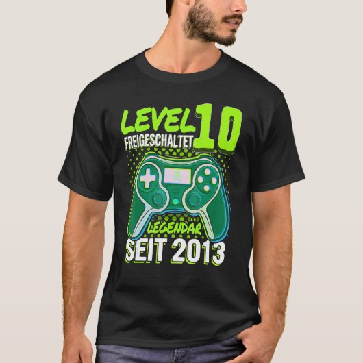 キンダーレベル10ジャールGeburtstags Junge Gamer 2013 Tシャツ (正面)