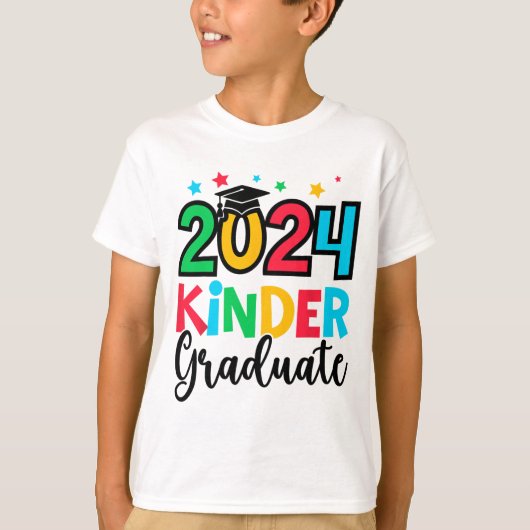 キンダー大学院幼稚園2024年卒業ギフト Tシャツ (正面)