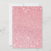 キンダー恋しく思ラードピンクグリッタードリップマガジンカバー 招待状 (裏面)