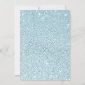 キンダー恋しく思ラードブルーグリッタードリップマガジンカバー 招待状 (裏面)