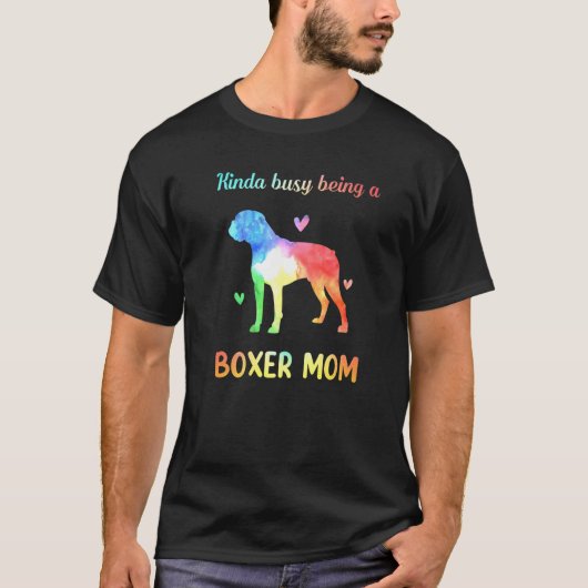 キンダ忙しはボクサーの母犬 Tシャツ (正面)