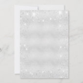 キンチアニェラ シルバー ブラッシュ ピンク グリッター ダスト 招待状 (裏面)
