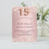 キンチアニェラ ピンク ローズゴールド 招待状 (スタンド正面)