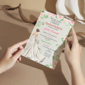 キンチアニエラの招待状 - サジー&ブラッシュ フローラル ゴールド 招待状