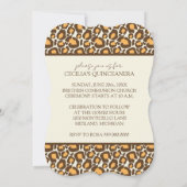 キンチアネラパーティーの招待状（チーター柄） 招待状 (裏面)