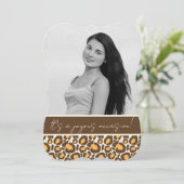 キンチアネラパーティーの招待状（チーター柄） 招待状 (スタンド正面)