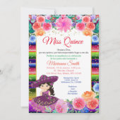 キンチアネラ ピンク パープル フィエスタ フラワーミス キンチアネラ 招待状 (正面)