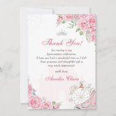 キンチアネラ ブッシュピンク フラワーロ crown サンクスカード 招待状 (正面)