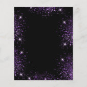 キンチアネラ ブラック パープル グリッター 予算 招待状 チラシ (裏面)