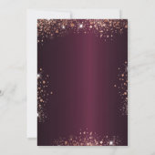 キンチアネラ ワインレッド ローズゴールド ドレス 招待状 (裏面)