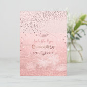 キンチアネラ/偽のローズゴールドのコンフェッティ+スノーボケ 招待状 (スタンド正面)