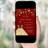 キンチアネラ 赤金ドレス 星 招待状