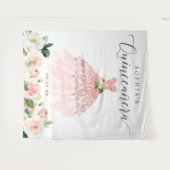 キンチアネラ 15歳の誕生日パーティー装飾用背景 タペストリー (正面(横))