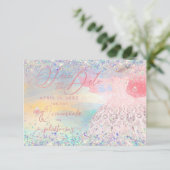 キンチアネラ Save the Date ブラッシュピンクのドレス 招待状 (スタンド正面)