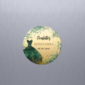 キンチェアニェラ エメラルドグリーン ゴールドドレス マグネット