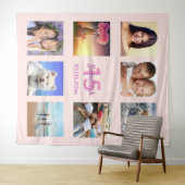 キンチェアニェラ ローズゴールド フォトコラージュ タペストリー (インサイチュ(横))
