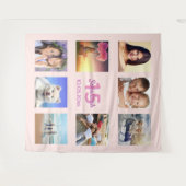 キンチェアニェラ ローズゴールド フォトコラージュ タペストリー (正面(横))