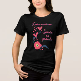 キンチェアニェラ 夢を大きく フラワープリントTシャツ トライブレンドTシャツ