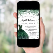 キンチェアネラ エメラルドグリーンのドレス 白 招待状