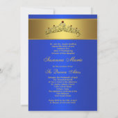 キンチェアネラ ブルーとゴールド 15歳の誕生日 招待状 (裏面)